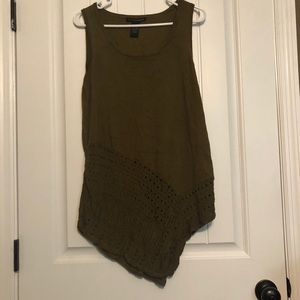 Grace Elements Army Green Asymmetric top